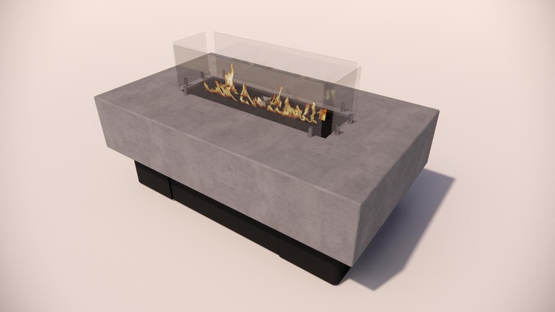 custom-concrete-outdoor-gas-fire-pit - DESIGN